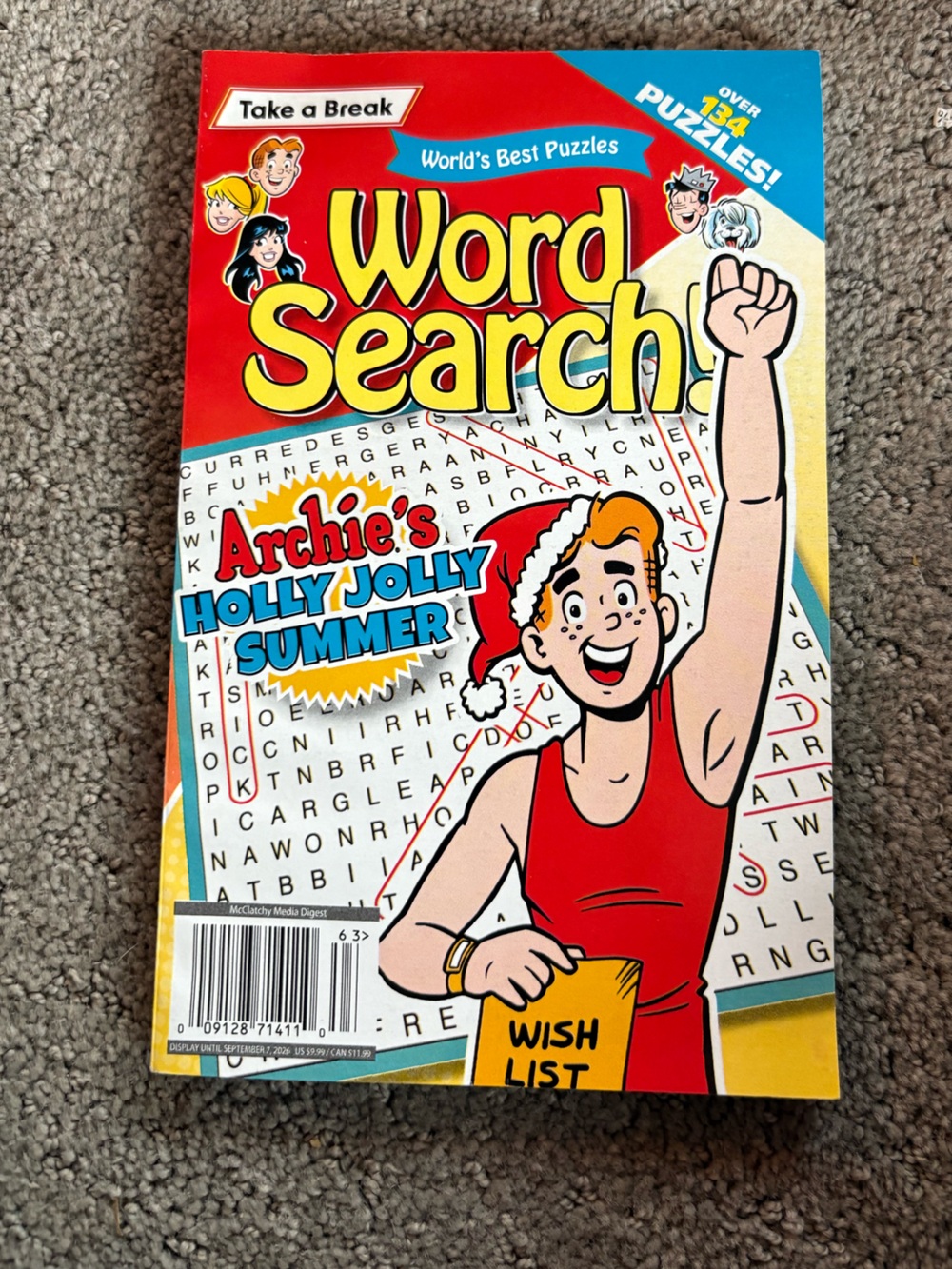 3/$20 Archie's Word Search Puzzle Book - Red Cover
